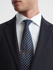 Reiss Gold Ardley Stone Insert Tie Bar - Image 2 of 5