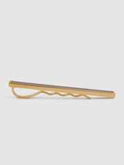 Reiss Gold Ardley Stone Insert Tie Bar - Image 3 of 5