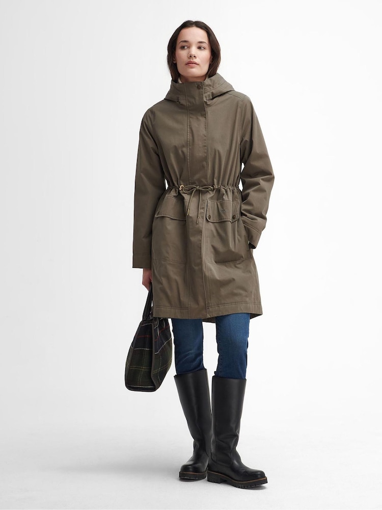 Barbour® Green Bowlees 100% Cotton Waterproof Jacket - Image 1 of 8
