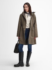 Barbour® Green Bowlees 100% Cotton Waterproof Jacket - Image 2 of 8