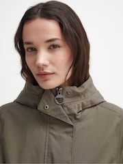 Barbour® Green Bowlees 100% Cotton Waterproof Jacket - Image 4 of 8