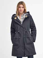 Barbour® Navy Bowlees 100% Cotton Waterproof Jacket - Image 1 of 5