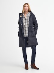 Barbour® Navy Bowlees 100% Cotton Waterproof Jacket - Image 3 of 5