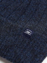 FatFace Blue Sebastian Rib Beanie - Image 2 of 2