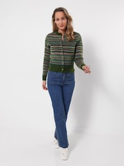 Joe Browns Green Cosy Days Fairisle Cardigan - Image 3 of 5