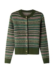 Joe Browns Green Cosy Days Fairisle Cardigan - Image 5 of 5