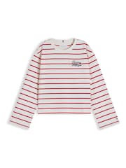 Tommy Hilfiger Red Rope Logo Relaxed Long Sleeve T-Shirt - Image 5 of 5