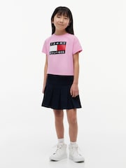 Tommy Hilfiger Pink Heritage Flag Logo Relaxed T-Shirt - Image 4 of 5