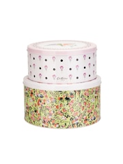 Cath Kidston Green Painted Table Cake Tin Set 2PK - Image 2 of 6