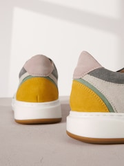 Pastel Signature Leather Retro Lace Up Trainers - Image 6 of 8