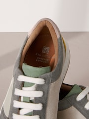 Pastel Signature Leather Retro Lace Up Trainers - Image 7 of 8