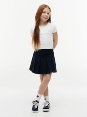 Tommy Hilfiger White Essential Ruffle Extra Slim Ribbed Top - Image 3 of 5