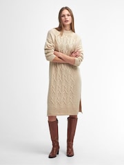 Barbour® Cream Elisha 100% Cotton Knitted Dress - Image 1 of 7