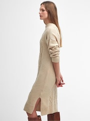 Barbour® Cream Elisha 100% Cotton Knitted Dress - Image 5 of 7