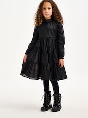 Nicole Miller Tafeta Black Dress - Image 1 of 5