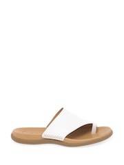 Gabor White Lanzarote Leather Basic Mules - Image 1 of 5