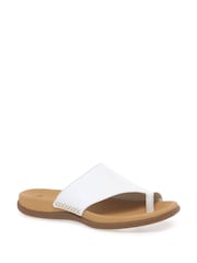 Gabor White Lanzarote Leather Basic Mules - Image 3 of 5