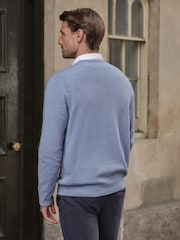 Blau - Rundhalspullover aus Kaschmir von Pure Collection - Bild 2 von 3
