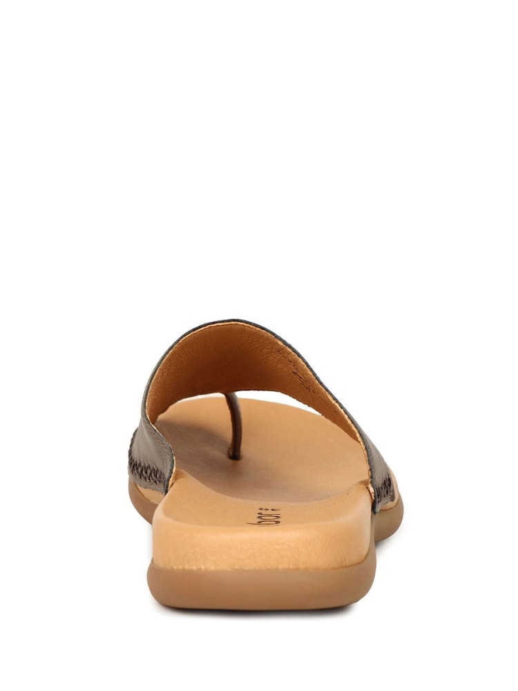 Gabor Silver Lanzarote Leather Basic Mules - Image 5 of 5