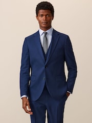 bleu vif - Slim Fit (Slim Fit) - Veste de costume texturée - Image 1 de 11