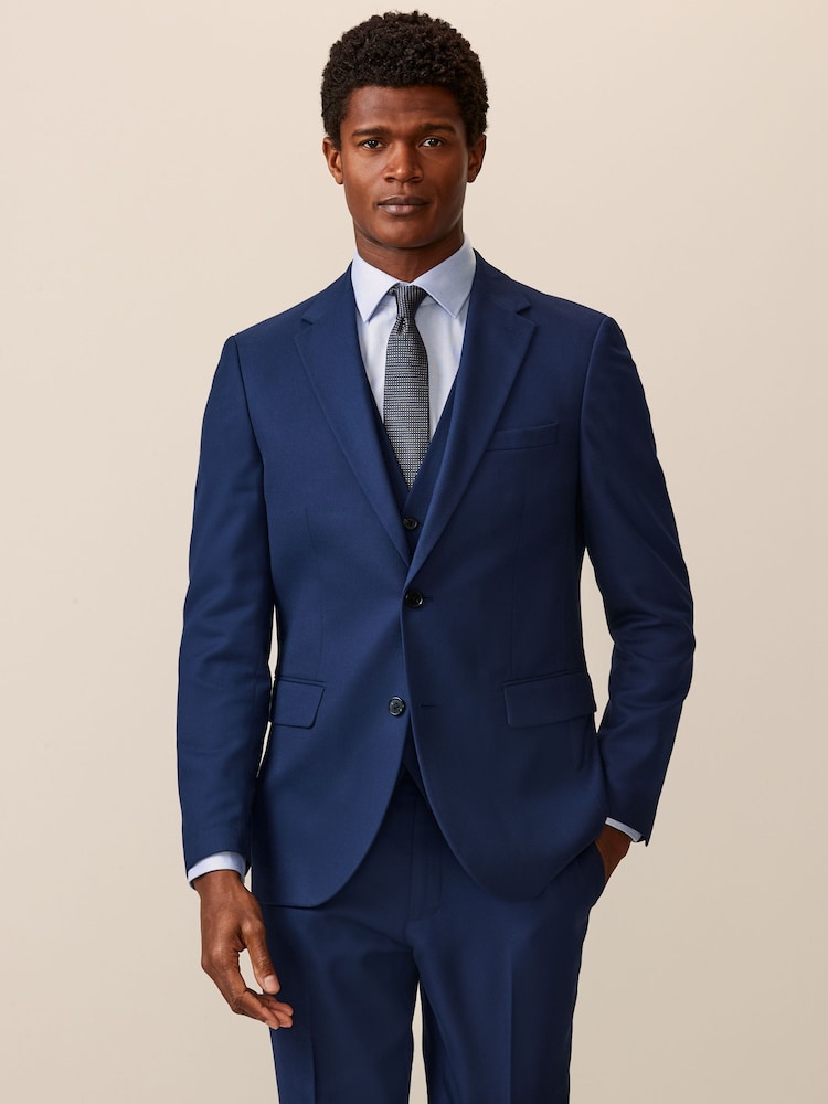 bleu vif - Slim Fit (Slim Fit) - Veste de costume texturée - Image 1 of 11