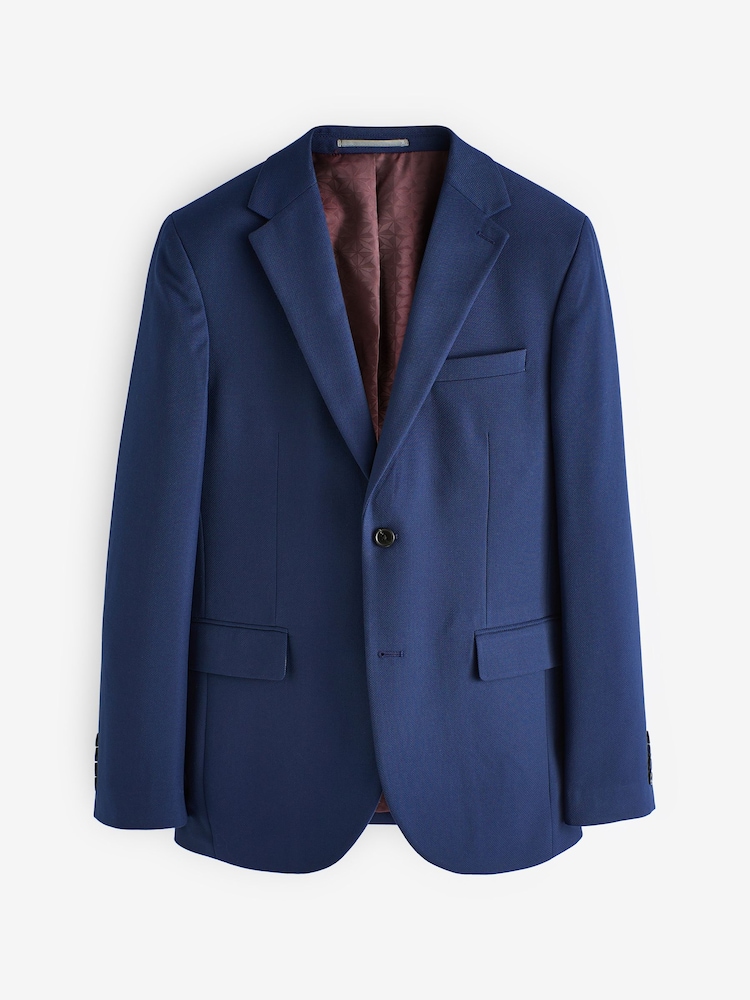 bleu vif - Slim Fit (Slim Fit) - Veste de costume texturée - Image 6 of 11