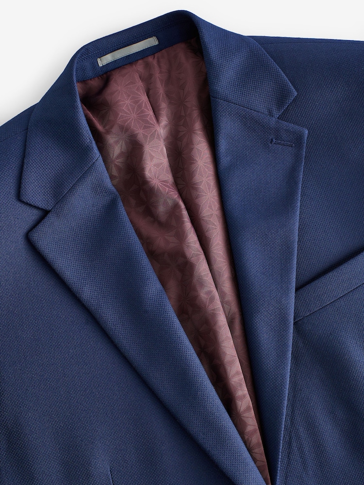 bleu vif - Slim Fit (Slim Fit) - Veste de costume texturée - Image 7 of 11