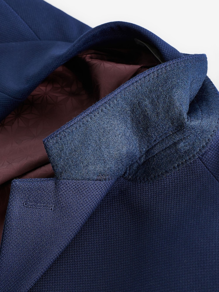 bleu vif - Slim Fit (Slim Fit) - Veste de costume texturée - Image 8 of 11