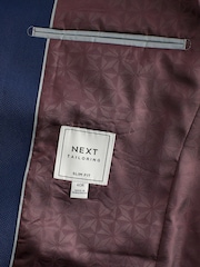 bleu vif - Slim Fit (Slim Fit) - Veste de costume texturée - Image 9 de 11
