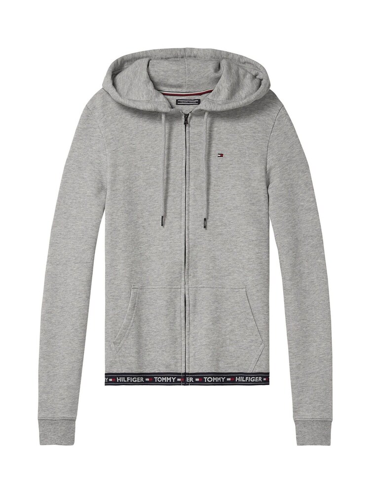 Tommy Hilfiger Grey Logo Lined Hoodie - Image 4 of 4