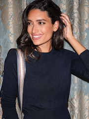 Pure Collection Navy Blue Cashmere Crop Jumper - Image 3 of 3