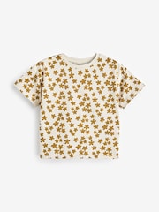 Brown Sunflower Short Sleeve T-Shirt 4 Pack (3mths-7yrs) - Image 3 of 7