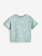 Brown Sunflower Short Sleeve T-Shirt 4 Pack (3mths-7yrs) - Image 4 of 7