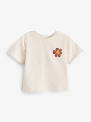 Brown Sunflower Short Sleeve T-Shirt 4 Pack (3mths-7yrs) - Image 5 of 7
