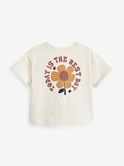 Brown Sunflower Short Sleeve T-Shirt 4 Pack (3mths-7yrs) - Image 6 of 7
