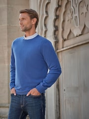 Petrolblau - Rundhalspullover aus Kaschmir von Pure Collection - Bild 1 von 3