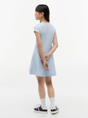 Tommy Hilfiger Blue Tonal Flag Logo Skater Dress - Image 2 of 5
