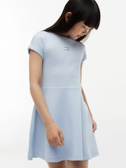 Tommy Hilfiger Blue Tonal Flag Logo Skater Dress - Image 4 of 5