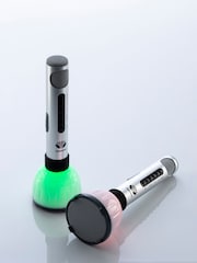 Daewoo Silver Karaoke Microphones with Led Light - Image 2 of 4