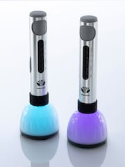 Daewoo Silver Karaoke Microphones with Led Light - Image 3 of 4