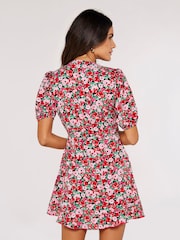 Apricot Pink Printed Floral Playsuit - Image 2 of 4