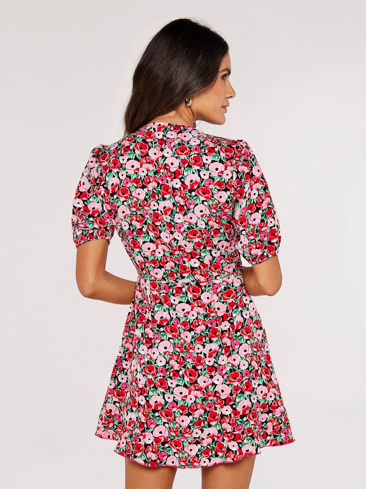 Apricot Pink Printed Floral Playsuit - Image 2 of 4