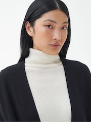 Barbour® Black 100% Cotton Coretta Knitted Maxi Cardigan - Image 4 of 9
