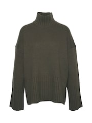 Barbour® Green Serena Knitted 100% Cotton Wool Mix Jumper - Image 6 of 6