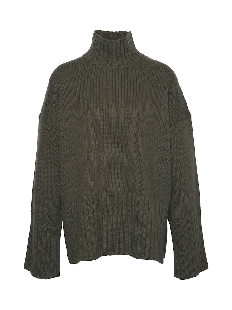 Barbour® Green Serena Knitted 100% Cotton Wool Mix Jumper - Image 6 of 6