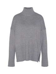 Barbour® Grey Serena Knitted 100% Cotton Wool Mix Jumper - Image 8 of 8