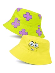 Amarillo de SpongeBob SquarePants - Sombrero estilo pescador reversible con licencia de Vanilla Underground - Imagen 1 de 5