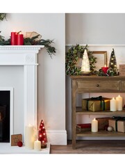 Lights4fun Pinewood Bottle Brush Mini Christmas Tree Trio - Image 2 of 2
