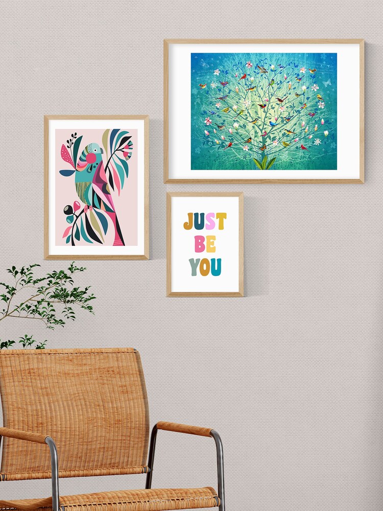 East End Prints Blue Singing Tree Wall Set - Image 1 of 1