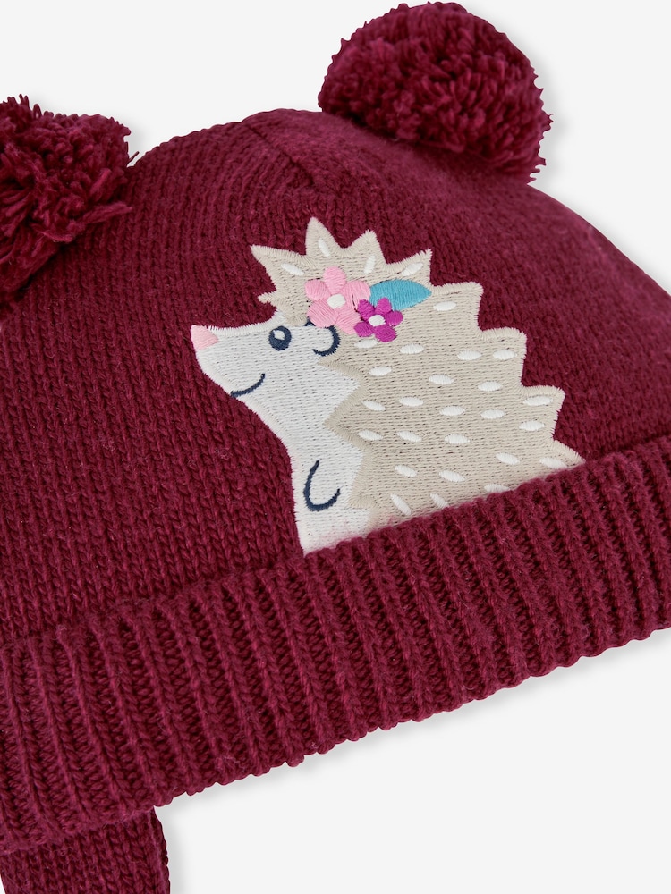 JoJo Maman Bébé Berry Hedgehog Appliqué Hat - Image 2 of 2